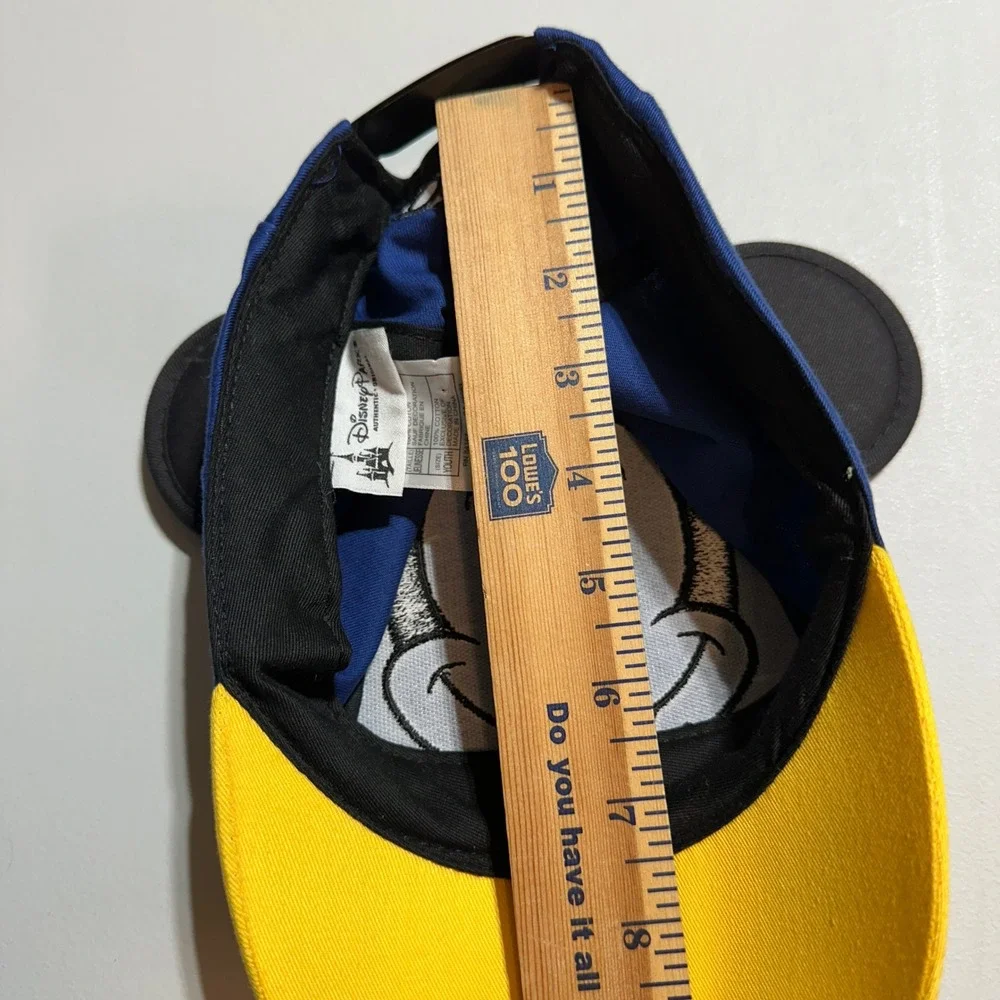 Disney Parks Mickey Mouse Youth Hat Blue Yellow Snapback 3D Ears Disneyland Cap